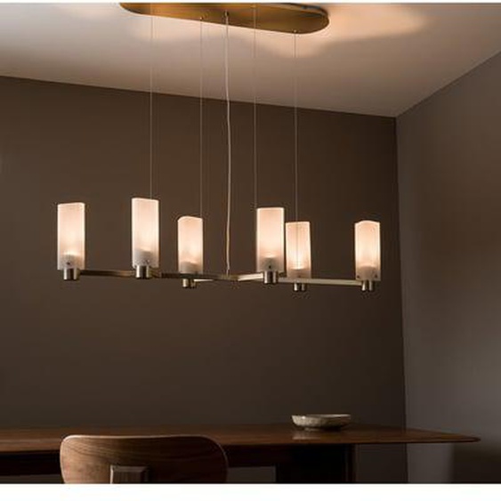 Suspension verre/acier, Strozzi, design E.Gallina&