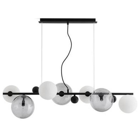 Suspension verre fumé et métal, Bullesco