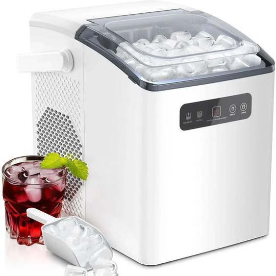 SUSWEETLIFE Machine à glaçons domestique automatique, fabrication de glace rapide, conception silencieuse multifonction, préparation rapide des glaçons purs, nécessaire dété