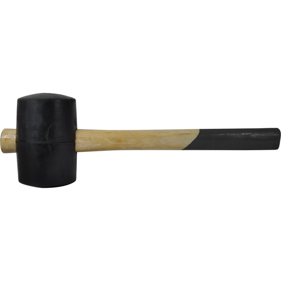 SW-Stahl 50701L Marteau en caoutchouc 250 gr I Marteau en caoutchouc léger manche en bois I Marteau pour réparation de meubles