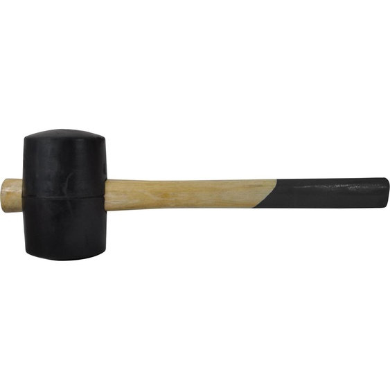 SW-Stahl 50703L Marteau en caoutchouc 750 gr I Marteau en caoutchouc léger manche en bois I Marteau pour réparation de meubles