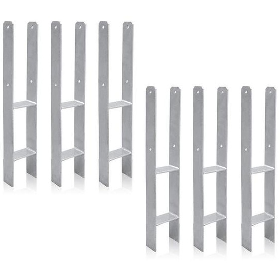 6x Support de poteau H-ancre Poteaux de Clôture 91MM - Swanew