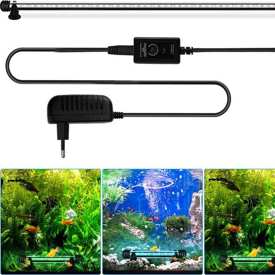 SWANEW 71cm LED Aquarium Tortues Clair de Lune Eclairage Mollusques Poissons deau douce RGB