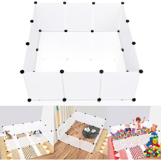 SWANEW Cage pour petits animaux Enclos extérieur Hamsters Lapins Cochons dInde Parc transparent en plastique pour petits animaux