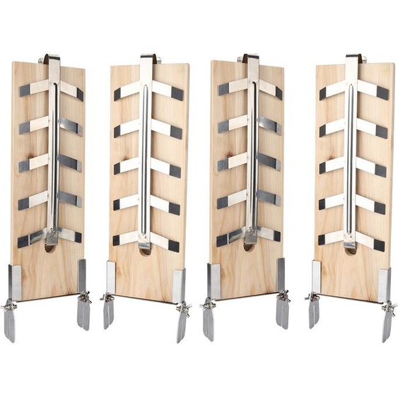 SWANEW Planche à saumon en acier inoxydable Set de 4 planches à saumon