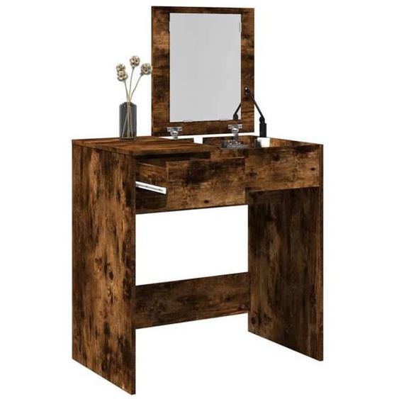 SWEET Coiffeuse avec miroir - chêne fumé - 73x46,5x120 cm - 5592256