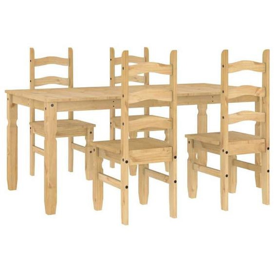 SWEET Ensemble à manger Panama 5 pcs - Table et 4 chaises - bois de pin massif 2025|82424