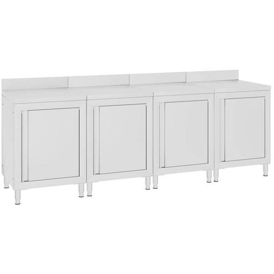 SWEET Plan de Travail MVS - Table de travail commerciale avec armoire 240x60x96 cm Inox - 164029