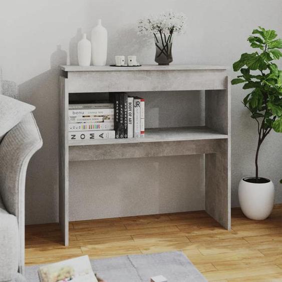 SWEET Table café - Table console Gris béton 80x30x80 cm - Aggloméré 76308612