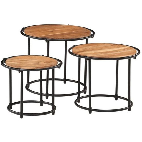 SWEET Table café - Tables gigognes 3 pcs bois massif dacacia 87276229