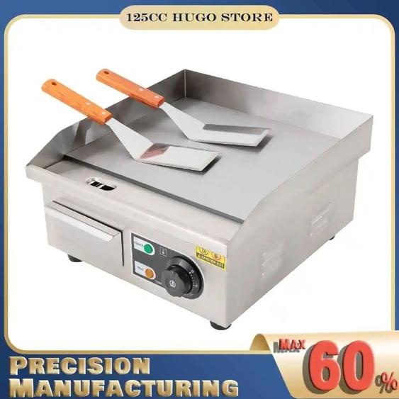 Sweetmile Plaque de cuisson antiadhésive de comptoir de plaque chauffante électrique 2000W 50-300 ℃   Plaque de fer électrique de contrôle de Thermostat, plaque de gril