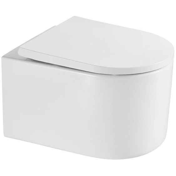 Swiss Aqua Technologies - wc suspendu sans bride Tornado Quiet et fixations invisibles, abattant frein de chute (SAT72010RTORP)