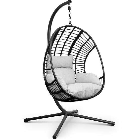 Swoods XXL Chaise suspendue avec support - Chaise suspendue Pour lintérieur et lextérieur - Coussins inclus - Egg Chair - Jusquà 150kg