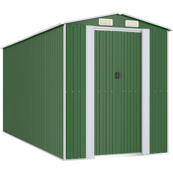 Abri de jardin Vert 192x440x223 cm Acier galvanisé