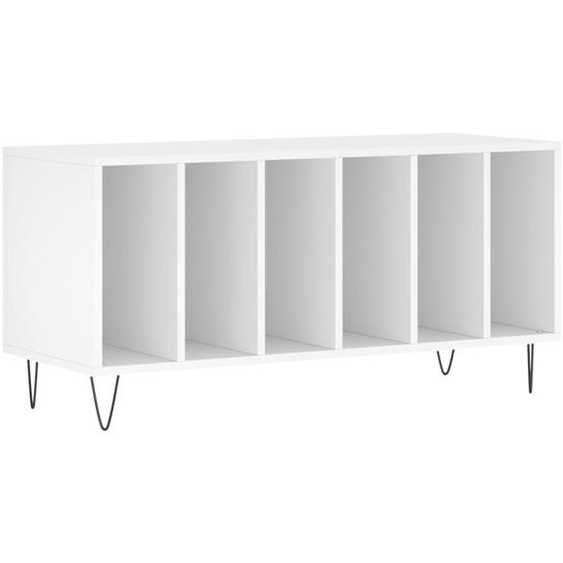 SYFAX™ Armoire à disques blanc 100x38x48 cm bois dingénierie