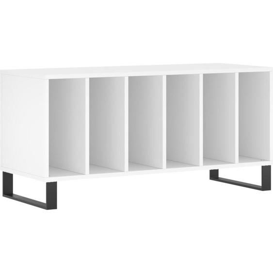 Armoire à disques blanc 100x38x48 cm bois dingénierie