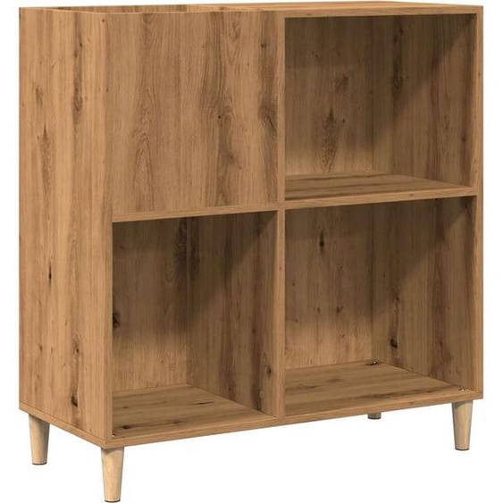 Armoire à disques chêne artisanal 84,5x38x89 cm bois ingénierie