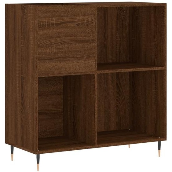 Armoire à disques chêne marron 84,5x38x89 cm bois dingénierie