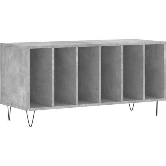 SYFAX™ Armoire à disques gris béton 100x38x48 cm bois dingénierie