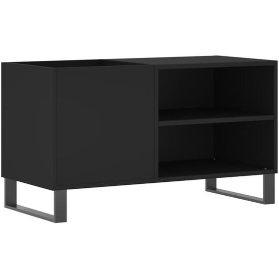 SYFAX™ Armoire à disques noir 85x38x48 cm bois dingénierie