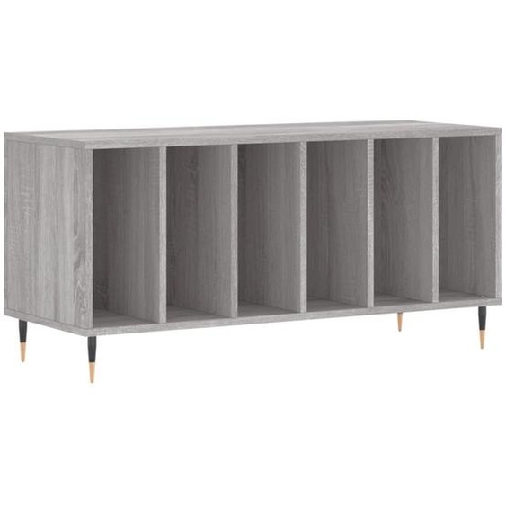 SYFAX™ Armoire à disques sonoma gris 100x38x48 cm bois dingénierie