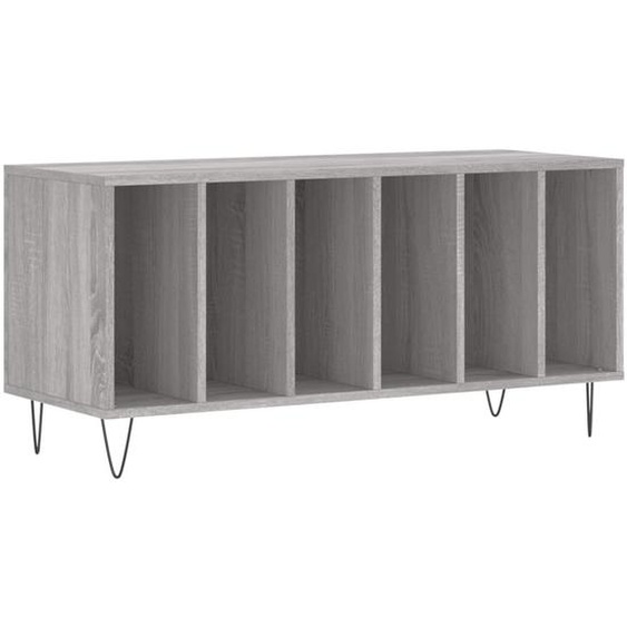 SYFAX™ Armoire à disques sonoma gris 100x38x48 cm bois dingénierie
