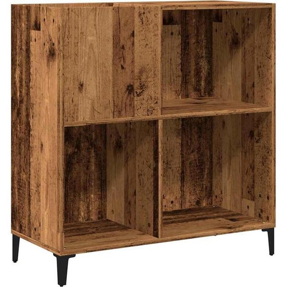 Armoire à disques vieux bois 84,5x38x89 cm bois dingénierie