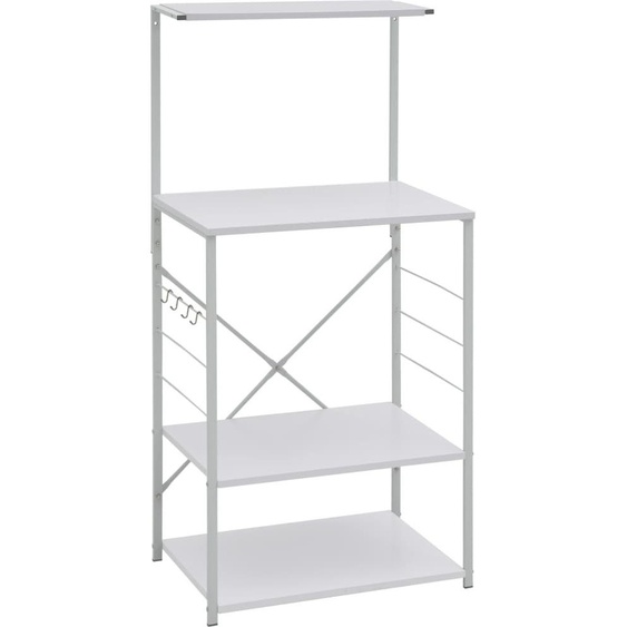 Armoire à micro-ondes Blanc 60x39,6x123 cm Bois dingénierie