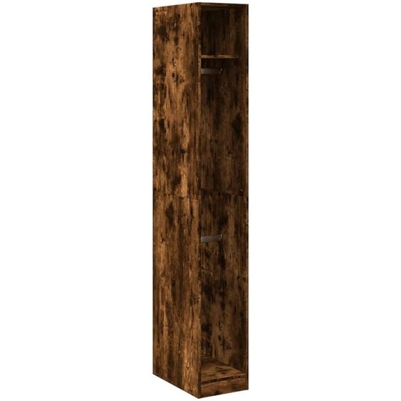 Garde-robe chêne fumé 30x50x200 cm bois dingénierie