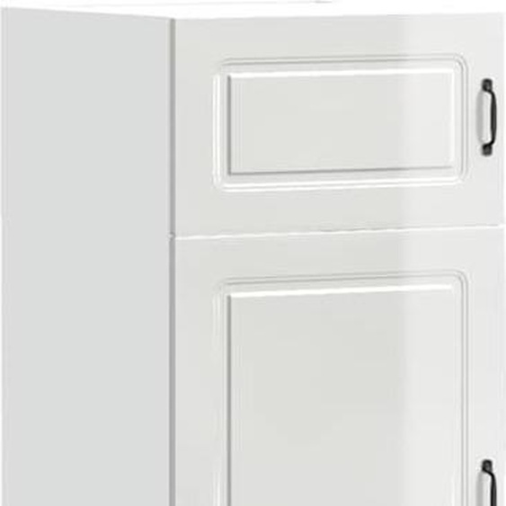 SYFAX™ Armoire de cuisine Kalmar blanc brillant bois dingénierie