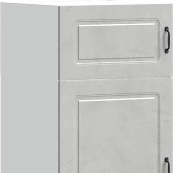 SYFAX™ Armoire de cuisine Kalmar gris béton bois dingénierie