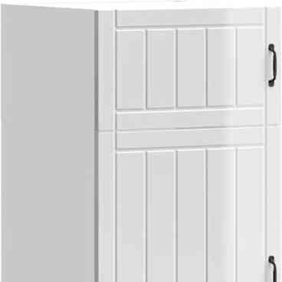 SYFAX™ Armoire de cuisine Lucca blanc brillant bois dingénierie