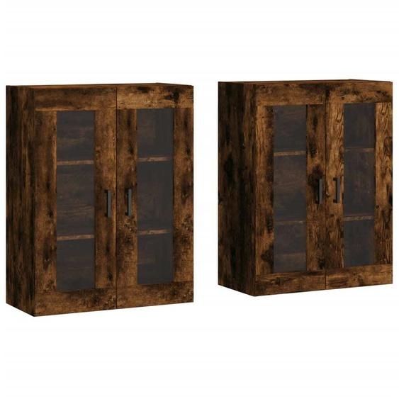 SYFAX™ Armoires murales 2 pcs chêne fumé bois dingénierie