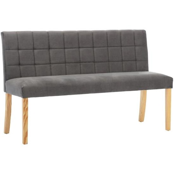 Banc 140 cm Gris Velours