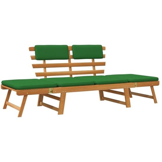 Banc de jardin avec coussins 2-en-1 190 cm Bois solide dacacia