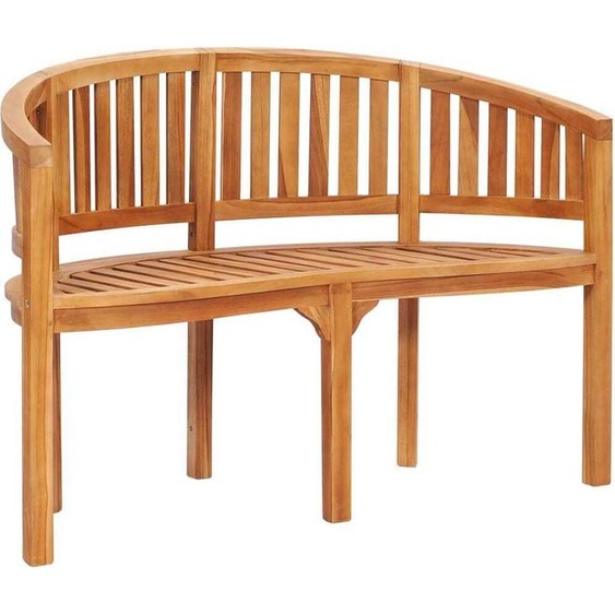 Banc de jardin en forme de banane 120 cm Teck solide
