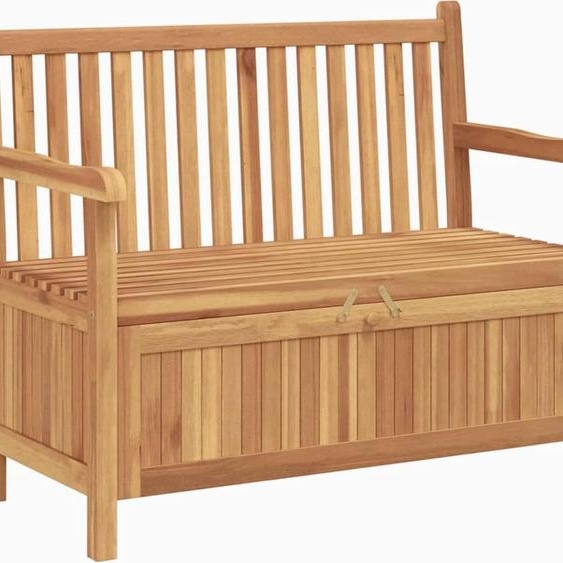 Banc de jardin avec porte 114 x 60 x 90 cm Bois de teck massif