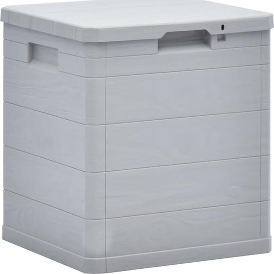 Boîte de rangement de jardin 90 L Gris clair