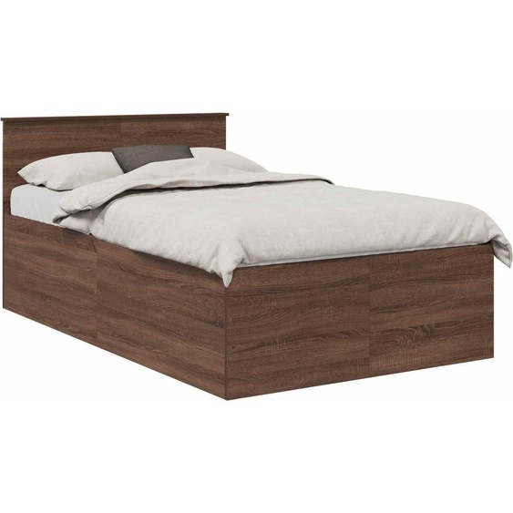 Cadre de lit Chêne brun 120 x 190 cm Bois dingénierie