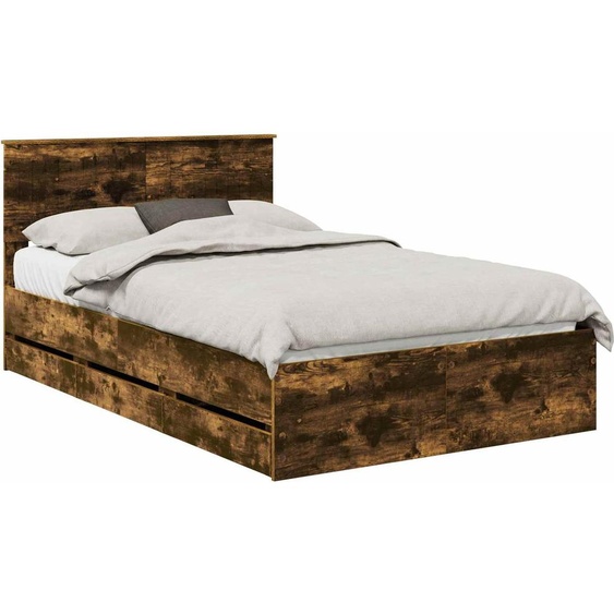 Cadre de lit Chêne fumé 120 x 200 cm Bois Ingénierie