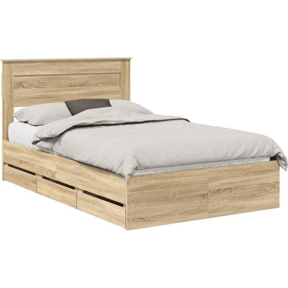 SYFAX™ Cadre de lit Chêne Sonoma 120 x 190 cm Bois Ingénierie