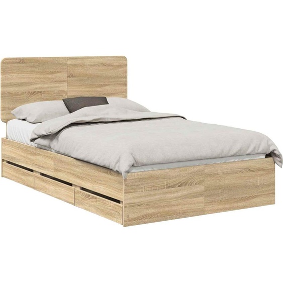 Cadre de lit Chêne Sonoma 120 x 190 cm Bois Ingénierie