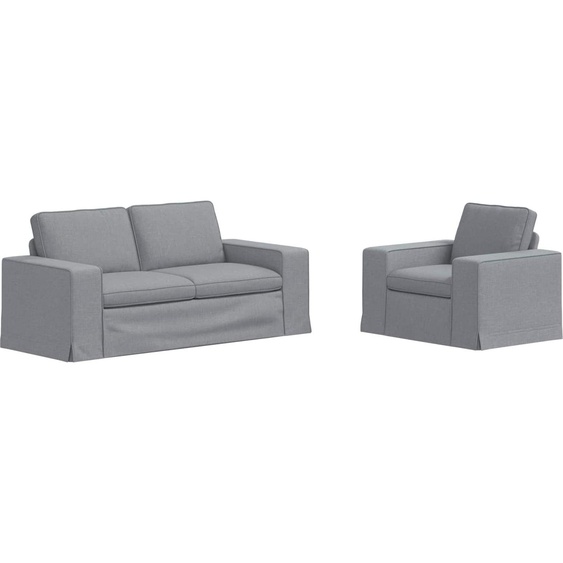 SYFAX™ Canapé 2 pcs Gris clair 182 x 80 x 82 cm tissu