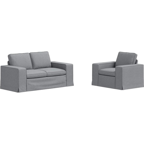SYFAX™ Canapé 2 pcs Gris clair 182 x 80 x 82 cm tissu