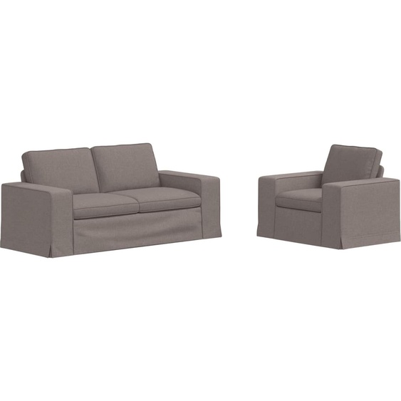 SYFAX™ Canapé 2 pcs Taupe 182 x 80 x 82 cm tissu
