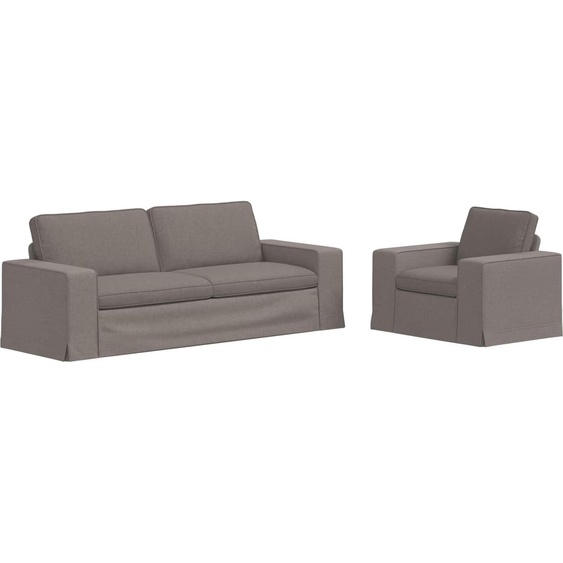 SYFAX™ Canapé 2 pcs Taupe 182 x 80 x 82 cm tissu