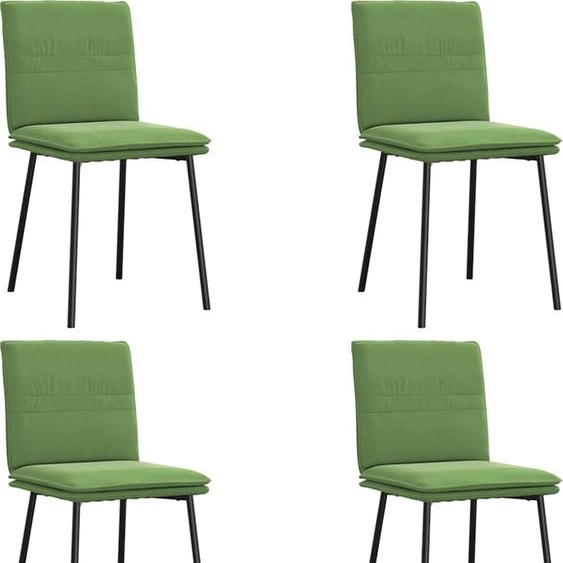 SYFAX™ Chaises à manger lot de 4 vert clair velours