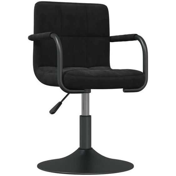 SYFAX™ Chaise de salle à manger Noir Velours