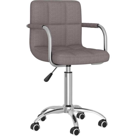 SYFAX™ Chaise pivotante de salle à manger Taupe Tissu