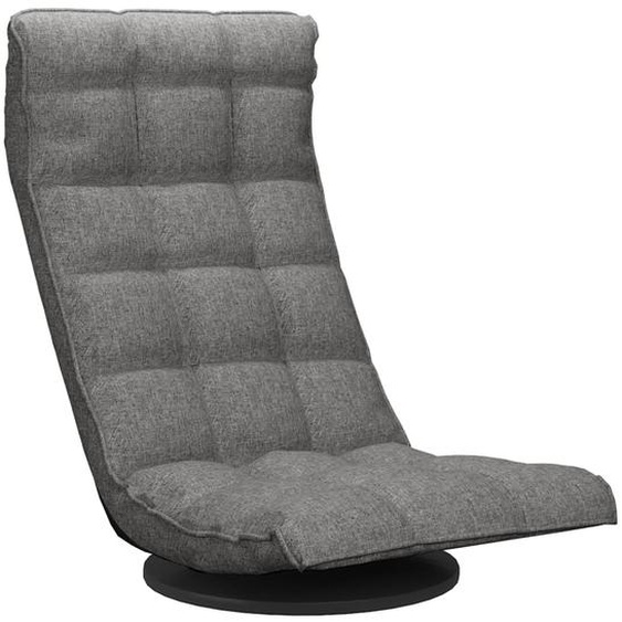 Chaise de sol pivotante Gris clair Tissu
